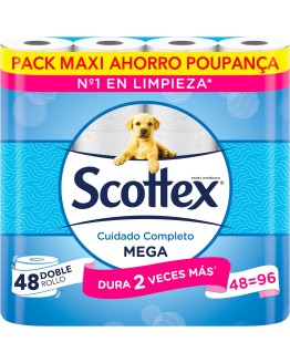 Papel Higiénico Scottex Megarollo (Doble rollo) 48 rollos