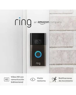 Ring videotimbre con batería (Video Doorbell 2ª gen.) | Videotimbre inalámbrico exterior impermeable para tu casa | Vídeo HD, detección de movimiento, instalación fácil | Ring Protect 30 días gratis Foto de portada de Ring videotimbre con batería (Video Doorbell 2ª gen.) | Videotimbre inalámbrico exterior impermeable para tu casa | Vídeo HD, detección de movimiento, instalación fácil | Ring Protect 30 días gratis