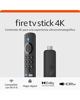 Amazon Fire TV Stick 4K | Dispositivo de streaming compatible con Wi-Fi 6, Dolby Vision, Dolby Atmos y HDR10+ Foto de portada de Amazon Fire TV Stick 4K | Dispositivo de streaming compatible con Wi-Fi 6, Dolby Vision, Dolby Atmos y HDR10+