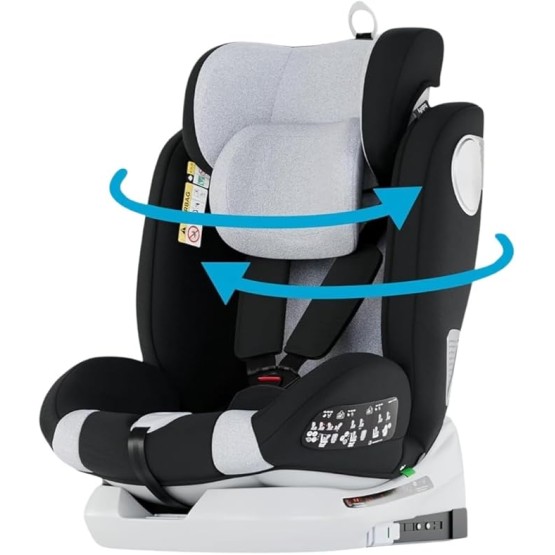 Foto de portada de Babify Onboard Silla de Coche para Bebés y Niños, 0 Meses - 12 Años, Ajustable 360, Asiento Portátil y Seguro i-Size ECE R129