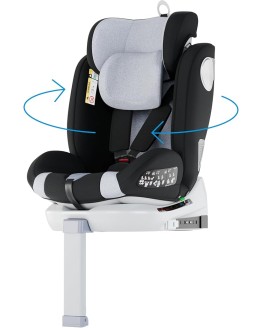 Foto de portada de Babify Silla de coche bebé Isofix Grupo 0 1 2 3 con rotación 360°, pata de apoyo, 3 ángulos de reclinación y alta seguridad ECE R129 I-Size