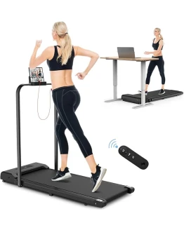 Cinta de Correr Plegable 2 en 1 – Walking Pad 0-10 km/h, Peso Máximo 120 kg, Superficie de Carrera 43 cm, Pantalla LCD y Control Remoto, Máquina para Caminar y Correr en Casa Foto de portada de Cinta de Correr Plegable 2 en 1 - Walking Pad 0-10 km/h, Peso Máximo 120 kg, Superficie de Carrera 43 cm, Pantalla LCD y Control Remoto, Máquina para Caminar y Correr en Casa
