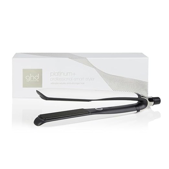 Foto de portada de ghd platinum+ blanca - Plancha de pelo profesional inteligente, menos rotura del cabello, más brillo y protección del color, tecnología Ultra-zone, temperatura óptima de peinado 185ºC homogénea