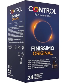 Control Preservativos Finissimo Original. Caja Condones Súper Finos, Extra Sensibilidad, Lubricados, Sexo Seguro. Disfruta de un Ajuste Perfecto para una Relación Segura, 24 Unidad Foto de portada de Control Preservativos Finissimo Original. Caja Condones Súper Finos, Extra Sensibilidad, Lubricados, Sexo Seguro. Disfruta de un Ajuste Perfecto para una Relación Segura, 24 Unidad