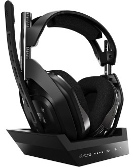 ASTRO Gaming A50 Auriculares inalámbricos + estación de carga para juegos, 4ª gen, Dolby, sonido y voz equilibrados para juegos, 2,4 GHz, PS5 (requiere adaptador HDMI), PS4, PC, Mac – Negro Foto de portada de ASTRO Gaming A50 Auriculares inalámbricos + estación de carga para juegos, 4ª gen, Dolby, sonido y voz equilibrados para juegos, 2,4 GHz, PS5 (requiere adaptador HDMI), PS4, PC, Mac - Negro