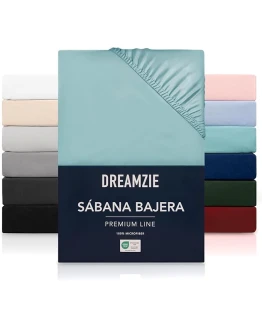 Dreamzie Sabanas 140×200 cm – Grandes Solapas de hasta 33 cm – 100% Microfibra – Agua – Certificada sin Productos Químicos (Oeko Tex), Sabanas bajeras Completamente Elásticas Foto de portada de Dreamzie Sabanas 140x200 cm - Grandes Solapas de hasta 33 cm - 100% Microfibra - Agua - Certificada sin Productos Químicos (Oeko Tex), Sabanas bajeras Completamente Elásticas