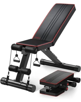 YOLEO Banco de Pesas Ajustable Utilidad Plegable,de Entrenamiento de Cuerpo Completo Inclinación Decline Levantamiento Plano, Press, para Ejercicios de Gimnasio en casa Foto de portada de YOLEO Banco de Pesas Ajustable Utilidad Plegable,de Entrenamiento de Cuerpo Completo Inclinación Decline Levantamiento Plano, Press, para Ejercicios de Gimnasio en casa