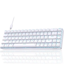 Dierya T68SE Teclado Mecánico Gaming Mini 60% Red Switch Mechanical Keyboard con Retroiluminación LED,Cable USB-Type C,Teclado Ultra-Compacto 68 Teclas Anti-Fantasma US Layout para PC/Windows Foto de portada de Dierya T68SE Teclado Mecánico Gaming Mini 60% Red Switch Mechanical Keyboard con Retroiluminación LED,Cable USB-Type C,Teclado Ultra-Compacto 68 Teclas Anti-Fantasma US Layout para PC/Windows