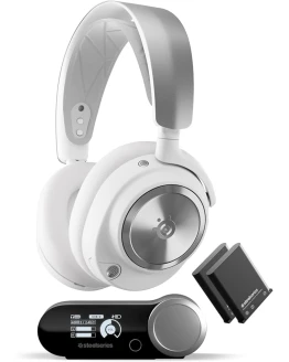 SteelSeries Arctis Nova Pro Wireless, Auriculares Gaming multisistema, Controlador neodimio, Cancela Ruido, Infinity Power System, Inalámbrico Xbox, PS5, PS4, PC, Switch, Mobile, Blanco Foto de portada de SteelSeries Arctis Nova Pro Wireless, Auriculares Gaming multisistema, Controlador neodimio, Cancela Ruido, Infinity Power System, Inalámbrico Xbox, PS5, PS4, PC, Switch, Mobile, Blanco