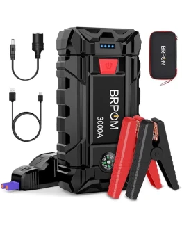 BRPOM Arrancador de Coches,3000A 26800mAh Arrancador de Baterias de Coche 12V(para 10.0L de Gasolina o 8.0L de Diésel), Carga Rápida QC3.0,Espera Larga,Garantía de 2 años Foto de portada de BRPOM Arrancador de Coches,3000A 26800mAh Arrancador de Baterias de Coche 12V(para 10.0L de Gasolina o 8.0L de Diésel), Carga Rápida QC3.0,Espera Larga,Garantía de 2 años