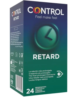 Control Non Stop Retard Preservativos- Caja de condones retardantes para una relación más prolongada, lubricados, ajuste perfecto, sexo seguro, 24 unidades (pack ahorro) Foto de portada de Control Non Stop Retard Preservativos- Caja de condones retardantes para una relación más prolongada, lubricados, ajuste perfecto, sexo seguro, 24 unidades (pack ahorro)