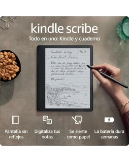 Kindle Scribe, el primer Kindle que a la vez es un cuaderno digital, todo en uno, con 32 GB de almacenamiento y una pantalla Paperwhite de 10,2″ y 300 ppp | Con el lápiz premium Foto de portada de Kindle Scribe, el primer Kindle que a la vez es un cuaderno digital, todo en uno, con 32 GB de almacenamiento y una pantalla Paperwhite de 10,2" y 300 ppp | Con el lápiz premium