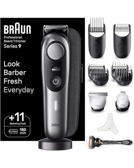 Foto de portada de Braun Series 9 Recortadora de Barba, Máquina de Cortar Pelo, Cortapelos Hombre Profesional con Accesorios De Barbero Y 180 Minutos De Autonomía, BT9440