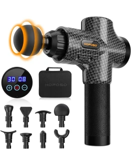 Pistola de Masaje Muscular, Eléctrica Masajeador de Músculos de Tejido Profundo Hasta 4800 RPM, 30 Velocidades, 8 Cabezales de Masaje, Pantalla LCD Táctil, Carga Tipo-C(Negro Carbón) Foto de portada de Pistola de Masaje Muscular, Eléctrica Masajeador de Músculos de Tejido Profundo Hasta 4800 RPM, 30 Velocidades, 8 Cabezales de Masaje, Pantalla LCD Táctil, Carga Tipo-C(Negro Carbón)
