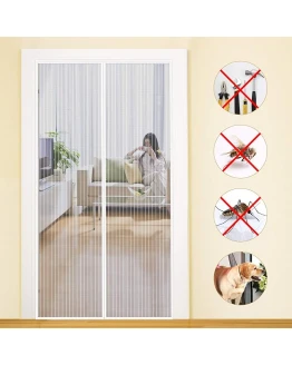 MYCARBON Mosquitera para Puerta Protección Contra Insectos Magnético (140×240, Blanco) Foto de portada de MYCARBON Mosquitera para Puerta Protección Contra Insectos Magnético (140x240, Blanco)