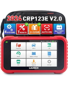 LAUNCH CRP123E V2.0 OBD2 Diagnosis Coche Multimarca con 4 Sistemas y 7 Funciones de Reinicio Lector de Código Sistema de Motor ABS SRS Transmisión, Reset de Aceite ETS SAS, WIFI Actualización Gratuita Foto de portada de LAUNCH CRP123E V2.0 OBD2 Diagnosis Coche Multimarca con 4 Sistemas y 7 Funciones de Reinicio Lector de Código Sistema de Motor ABS SRS Transmisión, Reset de Aceite ETS SAS, WIFI Actualización Gratuita