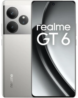 realme GT 6 5G Teléfono Móvil 12+256 GB,Procesador Snapdragon® 8s de 3.ªgeneración,Pantalla ultrabrillante de 6000 nits,Cámara Sony LYT-808 con OIS,Carga SUPERVOOC de 120 W,Plata, sin Adaptador Foto de portada de realme GT 6 5G Teléfono Móvil 12+256 GB,Procesador Snapdragon® 8s de 3.ªgeneración,Pantalla ultrabrillante de 6000 nits,Cámara Sony LYT-808 con OIS,Carga SUPERVOOC de 120 W,Plata, sin Adaptador