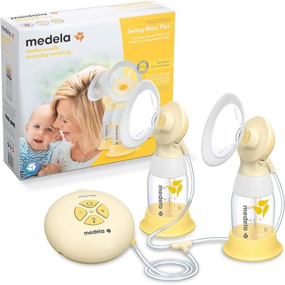 Foto de portada de Medela Extractor de leche eléctrico Swing Maxi Flex, Más leche en menos tiempo, con protectores PersonalFit Flex y tecnología Medela 2-Phase Expression