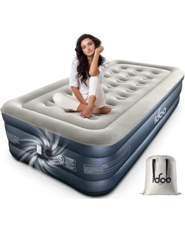 iDOO Colchón Hinchable, Cama Hinchable con Bomba de inflado incorporada.Rápido inflado/desinflado en Tan Solo 3 Minutos.para el hogar,Viajes Camping.Medidas:190x99x46cm.Peso máximo:250Kg(Sencillo) Foto de portada de iDOO Colchón Hinchable, Cama Hinchable con Bomba de inflado incorporada.Rápido inflado/desinflado en Tan Solo 3 Minutos.para el hogar,Viajes Camping.Medidas:190x99x46cm.Peso máximo:250Kg(Sencillo)