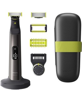 Foto de portada de La auténtica Philips OneBlade Pro 360 Recortadora Barba, Maquina de Afeitar Hombre, Afeitadora Corporal, Cara y Cuerpo, 1 Cuchillas 360, 14 Longitudes, Adaptador Para Base Carga, Funda, QP6651/30