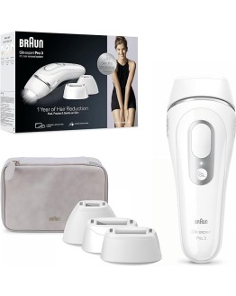 Foto de portada de Braun Luz Pulsada Silk-expert Pro 3 PL3230 Depiladora IPL, Eliminación Del Vello En Casa, Con Funda, 3 Cabezales