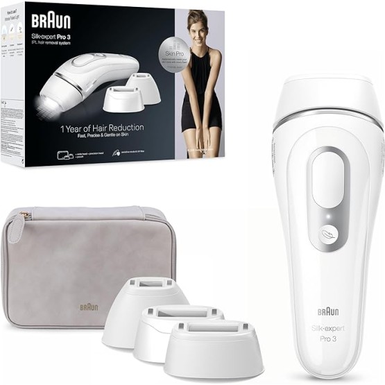 Foto de portada de Braun Luz Pulsada Silk-expert Pro 3 PL3230 Depiladora IPL, Eliminación Del Vello En Casa, Con Funda, 3 Cabezales