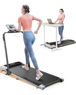 3 en 1 Cinta de Correr Plegable con Inclinación de 7°, 2.5HP Cinta de Correr Electrica para el Hogar Debajo del Escritorio, Control Remoto Magnético,12 km/h, 40x100cm, App, Pantalla LED Foto de portada de 3 en 1 Cinta de Correr Plegable con Inclinación de 7°, 2.5HP Cinta de Correr Electrica para el Hogar Debajo del Escritorio, Control Remoto Magnético,12 km/h, 40x100cm, App, Pantalla LED