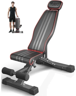 YOLEO Banco de Pesas Ajustable – Bancos de Pesas utilitarios para Entrenamiento de Cuerpo Completo, Plegable Banco de declive Inclinado Prensa para Gimnasio en casa Foto de portada de YOLEO Banco de Pesas Ajustable - Bancos de Pesas utilitarios para Entrenamiento de Cuerpo Completo, Plegable Banco de declive Inclinado Prensa para Gimnasio en casa