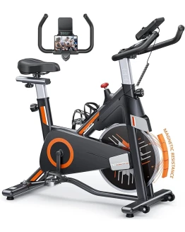 Bicicleta Estatica Magnética, Bici Estatica Para en Casa con Volante 15 KG, Pantalla LCD y Resistencia Ajustable, Soporte para Teléfono Móvil, A Portavasos, Máx. 150kg Foto de portada de Bicicleta Estatica Magnética, Bici Estatica Para en Casa con Volante 15 KG, Pantalla LCD y Resistencia Ajustable, Soporte para Teléfono Móvil, A Portavasos, Máx. 150kg
