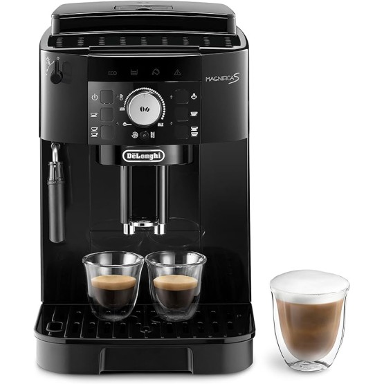 Foto de portada de De'Longhi Magnifica S ECAM11.112.B, Cafetera Superautomática con Boquilla para Leche, Cafetera Espresso del Grano a la Taza con 2 Recetas One-Touch, Panel de Control Soft-Touch, 1450W, Negro