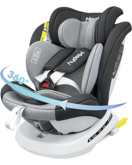 Foto de portada de Miophy I-size Silla de Coche Isofix Giratoria 360° Grupo 0+/1/2/3, 0-12 años, 40-150 cm (Gris oscuro i-Size)