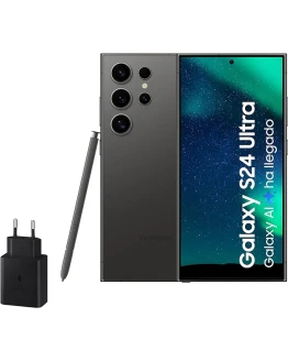 SAMSUNG Galaxy S24 Ultra y Cargador 45W, Teléfono Móvil con IA, Smartphone Android, 12 GB RAM, 512 GB Almacenamiento, Cámara 200MP, S Pen, Batería Larga Duración, Negro Titanium (Versión Española) Foto de portada de SAMSUNG Galaxy S24 Ultra y Cargador 45W, Teléfono Móvil con IA, Smartphone Android, 12 GB RAM, 512 GB Almacenamiento, Cámara 200MP, S Pen, Batería Larga Duración, Negro Titanium (Versión Española)