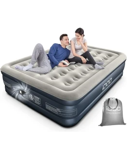 iDOO Colchón Hinchable con Bomba de inflado y desinflado en Tan Solo 3 Minutos, para el hogar, Viajes y Camping, 203x152x46cm. Peso máximo:295Kg (Cama Matrimonial) Foto de portada de iDOO Colchón Hinchable con Bomba de inflado y desinflado en Tan Solo 3 Minutos, para el hogar, Viajes y Camping, 203x152x46cm. Peso máximo:295Kg (Cama Matrimonial)