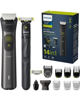 Foto de portada de Philips Recortadora de Barba Serie 9000, Máquina Cortar Pelo, Cortapelos Hombre, Kit 14 en 1 Para Cara, Pelo, Orejas, Nariz y Cuerpo,120min de uso, En Seco y Húmedo, Recargable, OneBlade, MG9550/15