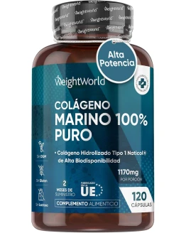 Colágeno Marino Hidrolizado 100% Puro 1170mg – 120 Cápsulas (Suministro para 2 Meses) – Colágeno Tipo 1 de Naticol Sin Metales Pesados – 100% Péptidos de Colágeno Marino Puro de Peces Salvajes Foto de portada de Colágeno Marino Hidrolizado 100% Puro 1170mg - 120 Cápsulas (Suministro para 2 Meses) - Colágeno Tipo 1 de Naticol Sin Metales Pesados - 100% Péptidos de Colágeno Marino Puro de Peces Salvajes