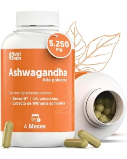 Ashwagandha Alta Potencia: Adaptógeno y Nootrópico con Sensoril® (10% Withanolidos) | Sueño Profundo, Bienestar General, Energía, Concentración | 4 Meses | 2x Más Concentrado que el KSM-66 Foto de portada de Ashwagandha Alta Potencia: Adaptógeno y Nootrópico con Sensoril® (10% Withanolidos) | Sueño Profundo, Bienestar General, Energía, Concentración | 4 Meses | 2x Más Concentrado que el KSM-66