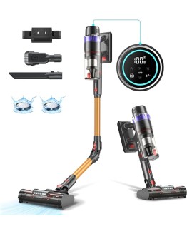 PRETTYCARE Aspiradora sin Cable, 45KPA/530W Aspirador Escoba sin Cable Potente 60 Minutos en Modo Automático, Aspirador Inalámbrico Antienredo para Suelo/Alfombra/Pelos de Animales V3 Foto de portada de PRETTYCARE Aspiradora sin Cable, 45KPA/530W Aspirador Escoba sin Cable Potente 60 Minutos en Modo Automático, Aspirador Inalámbrico Antienredo para Suelo/Alfombra/Pelos de Animales V3