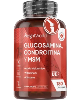 Glucosamina, Condroitina y MSM, 180 Cápsulas, 6 Meses de Suministro – Complejo Reforzado con Ácido Hialurónico, Vit C y Cúrcuma en Polvo para la Movilidad del Hombre y la Mujer, Formación del Colágeno Foto de portada de Glucosamina, Condroitina y MSM, 180 Cápsulas, 6 Meses de Suministro - Complejo Reforzado con Ácido Hialurónico, Vit C y Cúrcuma en Polvo para la Movilidad del Hombre y la Mujer, Formación del Colágeno