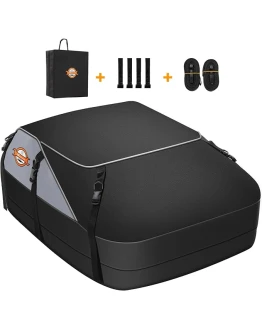 Cofre de techo para vehículo, bolsa para coche, resistente a la intemperie, 580 L, nailon 1000D, 8 correas reforzadas, 6 ganchos para puerta, para viajes y equipaje Foto de portada de Cofre de techo para vehículo, bolsa para coche, resistente a la intemperie, 580 L, nailon 1000D, 8 correas reforzadas, 6 ganchos para puerta, para viajes y equipaje