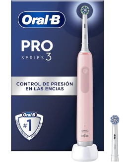 Oral-B Pro Series 3 Cepillo de Dientes Eléctrico con Mango Recargable y 2 Cabezales, Diseñado por Braun – Rosa Foto de portada de Oral-B Pro Series 3 Cepillo de Dientes Eléctrico con Mango Recargable y 2 Cabezales, Diseñado por Braun - Rosa
