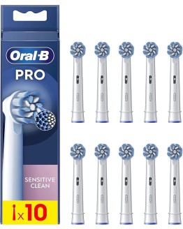 Oral-B Pro Sensitive Clean Recambios para Cepillo de Dientes Eléctrico, Pack de 10 Cabezales, Blanco – Originales Foto de portada de Oral-B Pro Sensitive Clean Recambios para Cepillo de Dientes Eléctrico, Pack de 10 Cabezales, Blanco - Originales