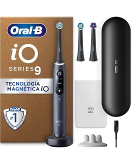 Oral-B iO 9 Cepillo De Dientes Eléctrico Negro, 3 Cabezales, 1 Estuche Cargador De Viaje, Diseñado Por Braun Foto de portada de Oral-B iO 9 Cepillo De Dientes Eléctrico Negro, 3 Cabezales, 1 Estuche Cargador De Viaje, Diseñado Por Braun