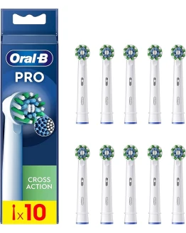 Oral-B Pro CrossAction Recambios para Cepillo de Dientes Eléctrico, Pack de 10 Cabezales, Blanco – Originales Foto de portada de Oral-B Pro CrossAction Recambios para Cepillo de Dientes Eléctrico, Pack de 10 Cabezales, Blanco - Originales