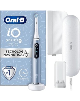 Oral-B iO 9 Cepillo de Dientes Eléctrico con Mango Recargable, 1 Cabezal, Estuche de Viaje con Cargador y Funda Magnética, Diseñado por Braun, Regalos Originales para Mujer y Hombre – Azul Foto de portada de Oral-B iO 9 Cepillo de Dientes Eléctrico con Mango Recargable, 1 Cabezal, Estuche de Viaje con Cargador y Funda Magnética, Diseñado por Braun, Regalos Originales para Mujer y Hombre - Azul