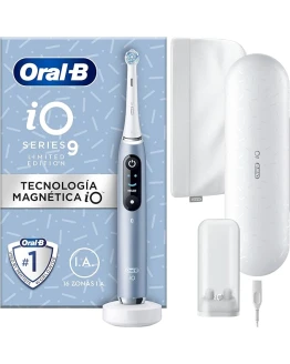 Foto de portada de Oral-B iO 9 Cepillo de Dientes Eléctrico con Mango Recargable, 1 Cabezal, Estuche de Viaje con Cargador y Funda Magnética, Diseñado por Braun, Regalos Originales para Mujer y Hombre - Azul