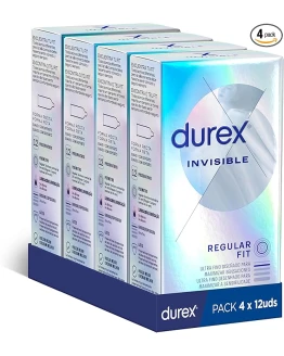 Durex Pack Ahorro Preservativos Invisible, Ultra Fino Diseñado para Maximizar Sensaciones, 48 condones Foto de portada de Durex Pack Ahorro Preservativos Invisible, Ultra Fino Diseñado para Maximizar Sensaciones, 48 condones
