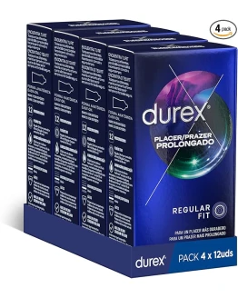 Durex Pack Ahorro Preservativos Placer Prolongado, Para un Placer Más Duradero, 48 condones Foto de portada de Durex Pack Ahorro Preservativos Placer Prolongado, Para un Placer Más Duradero, 48 condones