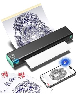Phomemo M08F Impresora Tattoo Termocopiadora Impresora Tatuajes Termica Tattoo con 10pcs Termocopiadora Tatuaje Papel de Tatuaje Foto de portada de Phomemo M08F Impresora Tattoo Termocopiadora Impresora Tatuajes Termica Tattoo con 10pcs Termocopiadora Tatuaje Papel de Tatuaje