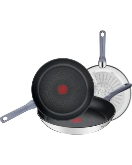 Tefal Daily Cook – Juego de 3 Sartenes de 20, 24 y 26 cm de acero inoxidable, sartenes antiadherentes, tecnología Thermospot, cocción uniforme, todo tipo cocinas, sin PFOA, color negro Foto de portada de Tefal Daily Cook - Juego de 3 Sartenes de 20, 24 y 26 cm de acero inoxidable, sartenes antiadherentes, tecnología Thermospot, cocción uniforme, todo tipo cocinas, sin PFOA, color negro