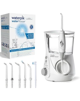 Waterpik Ultra Irrigador de Sobremesa Profesional con Agua a Presión y Sistema Avanzado de Control de Presión Mediante 10 Posiciones con 7 Boquillas, Eliminación de Placa Dental, Blanco (WP-660EU) Foto de portada de Waterpik Ultra Irrigador de Sobremesa Profesional con Agua a Presión y Sistema Avanzado de Control de Presión Mediante 10 Posiciones con 7 Boquillas, Eliminación de Placa Dental, Blanco (WP-660EU)